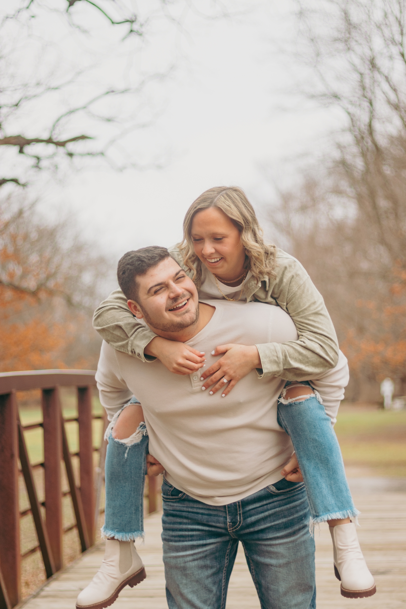 indiana deep river county park engagement photoshoot